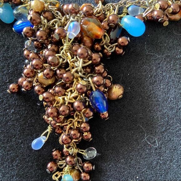 Bead cluster necklace, ooak handmade - Picture 2 of 5